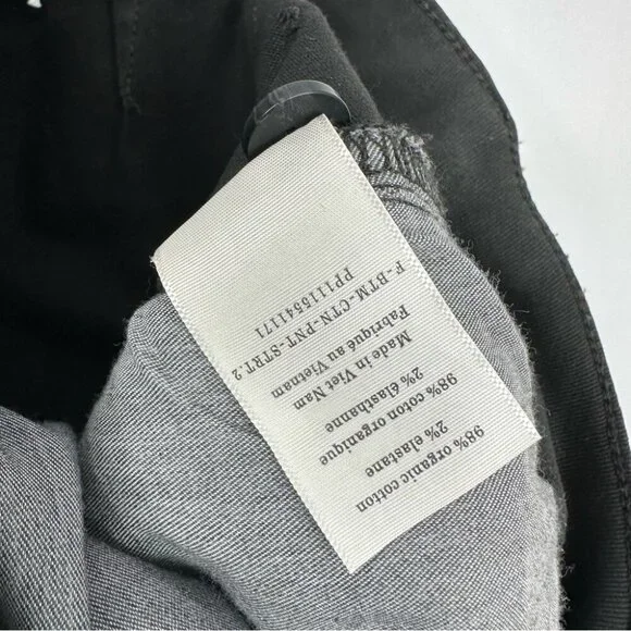 Everlane Women’s NWT Black Organic Cotton Straight-Leg Designer Pant‎ 6/W29/L26
